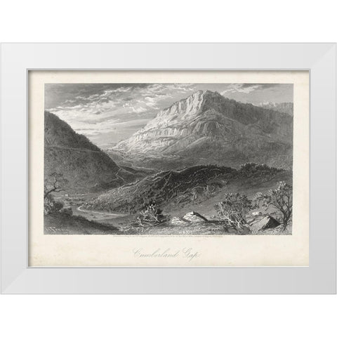 Cumberland Gap White Modern Wood Framed Art Print by Bryant, William Cullen