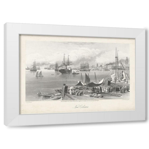 New Orleans White Modern Wood Framed Art Print by Bryant, William Cullen