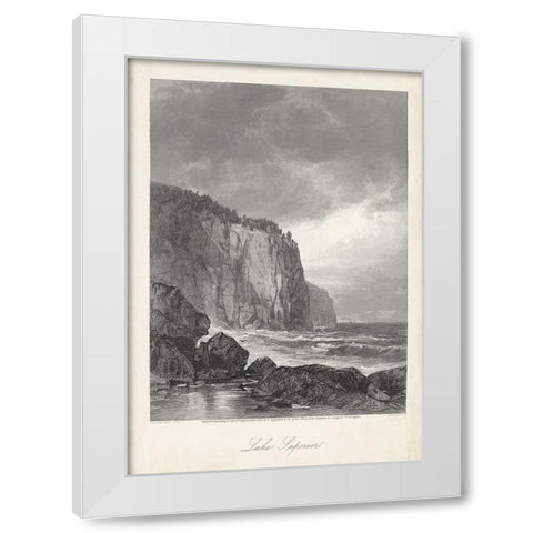 Lake Superior White Modern Wood Framed Art Print by Bryant, William Cullen