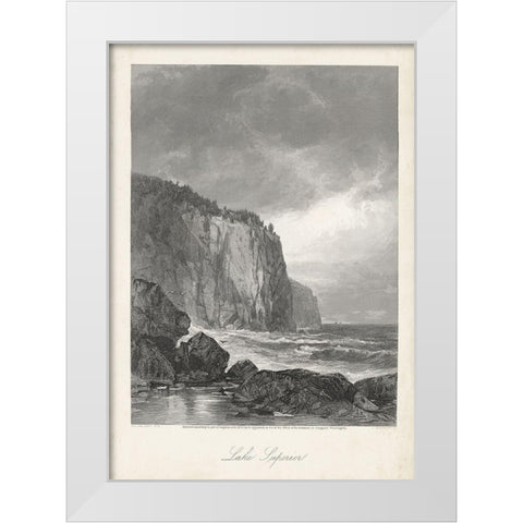 Lake Superior White Modern Wood Framed Art Print by Bryant, William Cullen