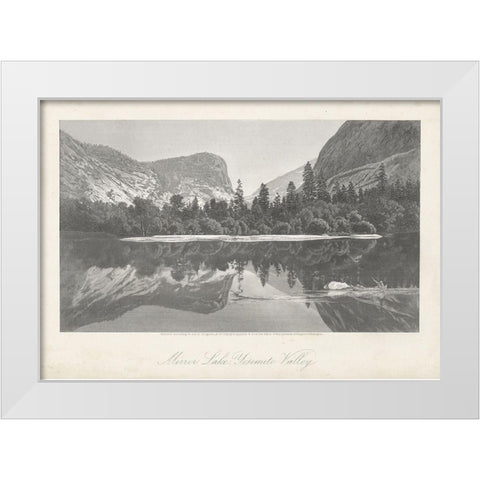 Mirror Lake-Yosemite Valley White Modern Wood Framed Art Print by Bryant, William Cullen