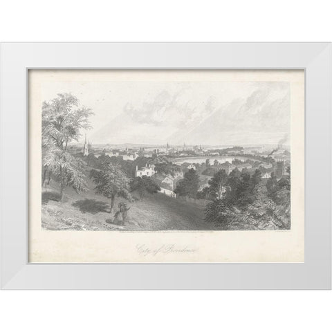 City of Providence White Modern Wood Framed Art Print by Bryant, William Cullen