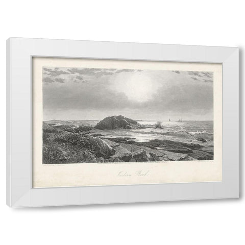 Indian Rock White Modern Wood Framed Art Print by Bryant, William Cullen