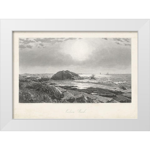 Indian Rock White Modern Wood Framed Art Print by Bryant, William Cullen