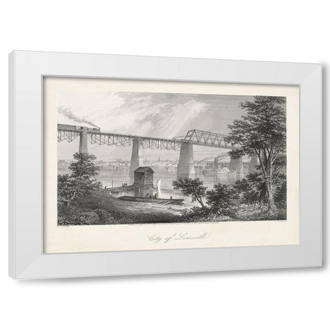 City of Louisville White Modern Wood Framed Art Print by Bryant, William Cullen