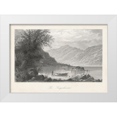 The Susquehanna White Modern Wood Framed Art Print by Bryant, William Cullen