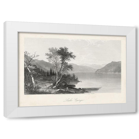 Lake George White Modern Wood Framed Art Print by Bryant, William Cullen