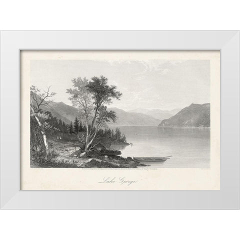 Lake George White Modern Wood Framed Art Print by Bryant, William Cullen