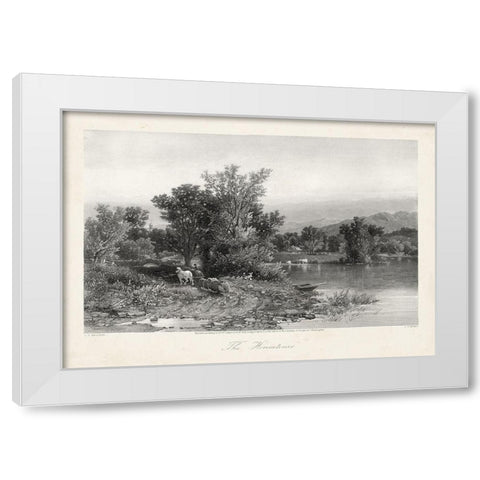 The Housatonic White Modern Wood Framed Art Print by Bryant, William Cullen