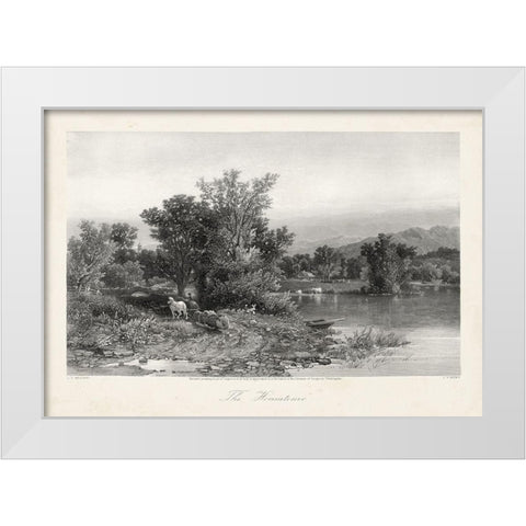 The Housatonic White Modern Wood Framed Art Print by Bryant, William Cullen