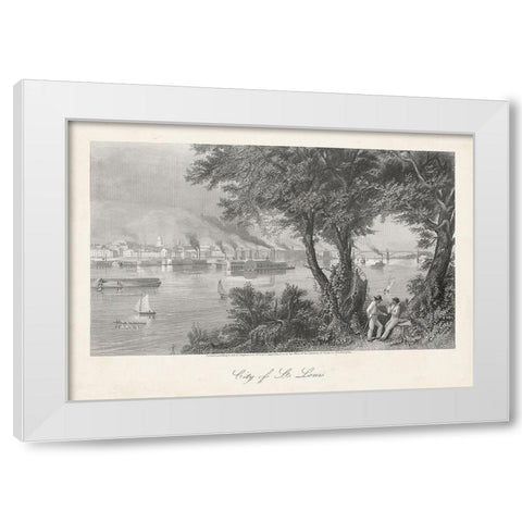 City of St. Louis White Modern Wood Framed Art Print by Bryant, William Cullen