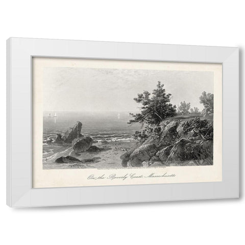 On the Beverly Coast-Massachusetts White Modern Wood Framed Art Print by Bryant, William Cullen