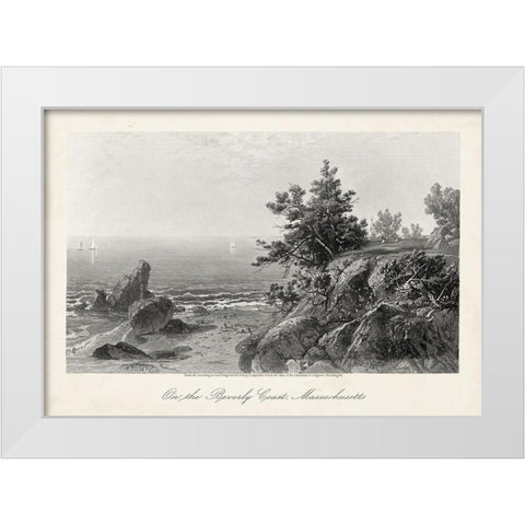 On the Beverly Coast-Massachusetts White Modern Wood Framed Art Print by Bryant, William Cullen