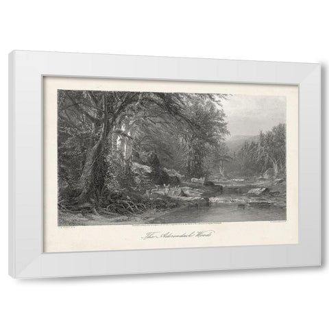 The Adirondack Woods White Modern Wood Framed Art Print by Bryant, William Cullen