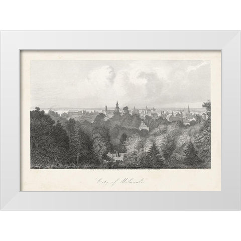 City of Milwaukee White Modern Wood Framed Art Print by Bryant, William Cullen