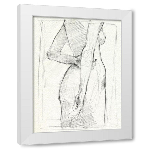 Demure I White Modern Wood Framed Art Print by Parker, Jennifer Paxton