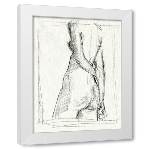 Demure II White Modern Wood Framed Art Print by Parker, Jennifer Paxton
