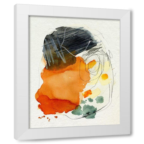 Splat I White Modern Wood Framed Art Print by Parker, Jennifer Paxton