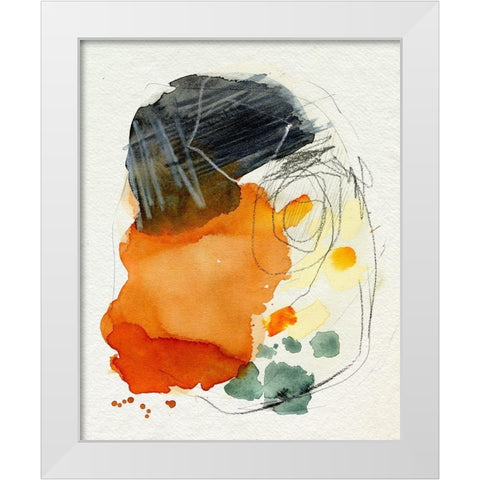 Splat I White Modern Wood Framed Art Print by Parker, Jennifer Paxton