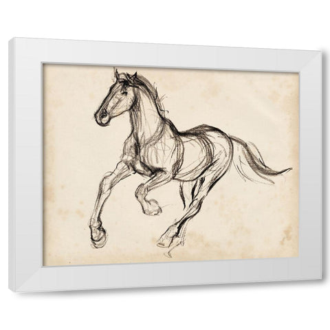 Gestural Apaloosa I White Modern Wood Framed Art Print by Parker, Jennifer Paxton