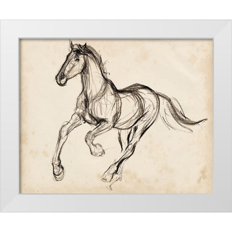 Gestural Apaloosa I White Modern Wood Framed Art Print by Parker, Jennifer Paxton