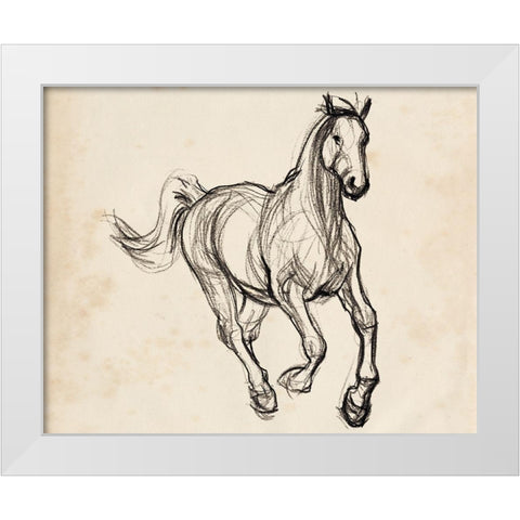 Gestural Apaloosa II White Modern Wood Framed Art Print by Parker, Jennifer Paxton