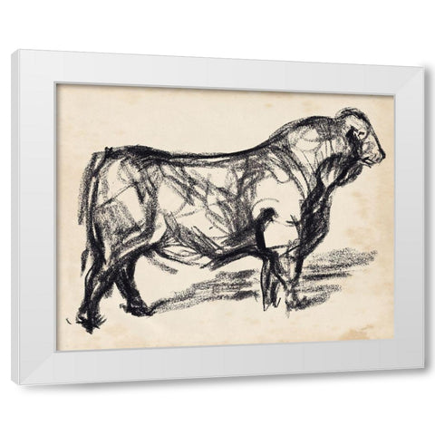 Black Angus I White Modern Wood Framed Art Print by Parker, Jennifer Paxton