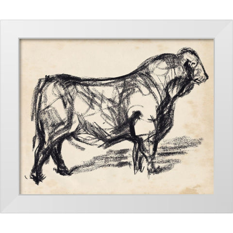 Black Angus I White Modern Wood Framed Art Print by Parker, Jennifer Paxton