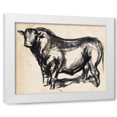 Black Angus II White Modern Wood Framed Art Print by Parker, Jennifer Paxton