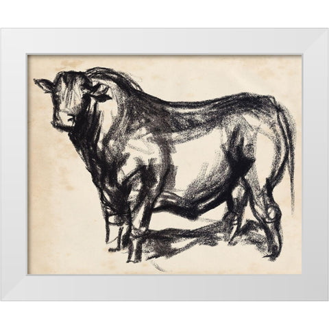 Black Angus II White Modern Wood Framed Art Print by Parker, Jennifer Paxton