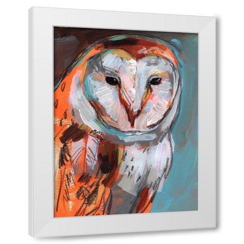 Optic Owl I White Modern Wood Framed Art Print by Parker, Jennifer Paxton