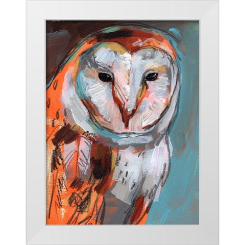 Optic Owl I White Modern Wood Framed Art Print by Parker, Jennifer Paxton