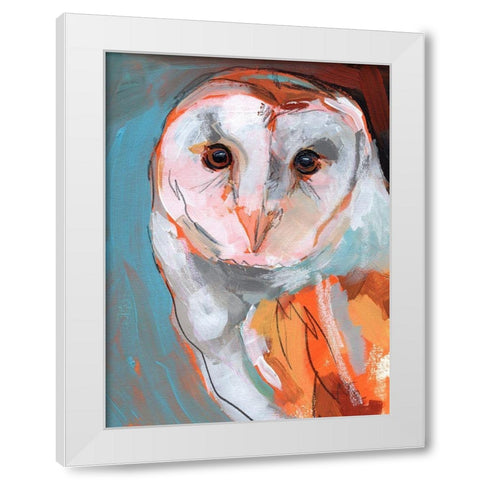 Optic Owl II White Modern Wood Framed Art Print by Parker, Jennifer Paxton