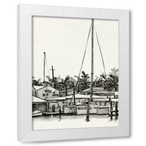 Neutral Tropics III White Modern Wood Framed Art Print by Caroline, Emma