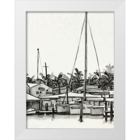 Neutral Tropics III White Modern Wood Framed Art Print by Caroline, Emma