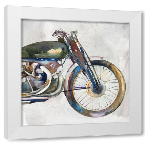 Moto Metal II White Modern Wood Framed Art Print by Warren, Annie