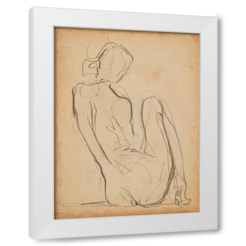 Figure Lines IV White Modern Wood Framed Art Print by Parker, Jennifer Paxton