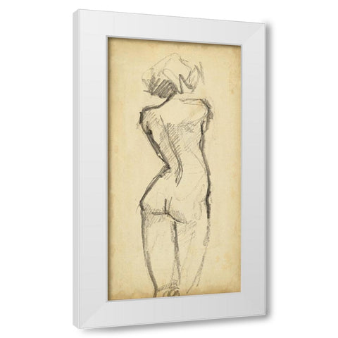 Full Figure Lines I White Modern Wood Framed Art Print by Parker, Jennifer Paxton