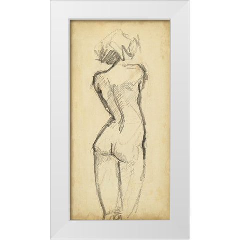 Full Figure Lines I White Modern Wood Framed Art Print by Parker, Jennifer Paxton