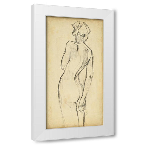 Full Figure Lines II White Modern Wood Framed Art Print by Parker, Jennifer Paxton