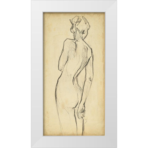 Full Figure Lines II White Modern Wood Framed Art Print by Parker, Jennifer Paxton