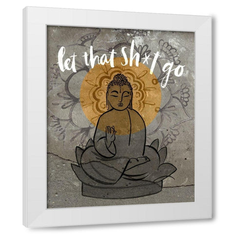 Let It Go I White Modern Wood Framed Art Print by Parker, Jennifer Paxton