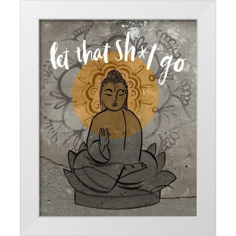 Let It Go I White Modern Wood Framed Art Print by Parker, Jennifer Paxton