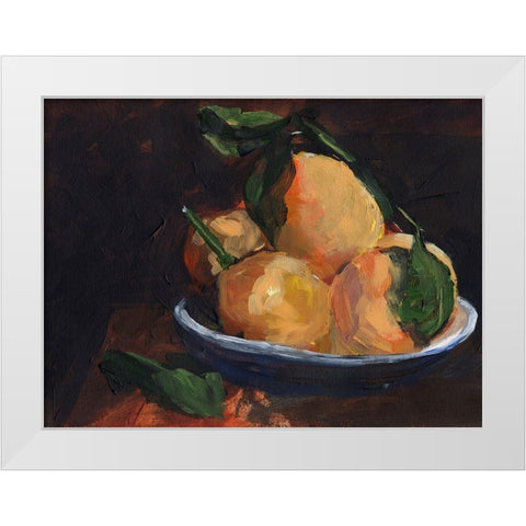 Fruit Plate I White Modern Wood Framed Art Print by Parker, Jennifer Paxton