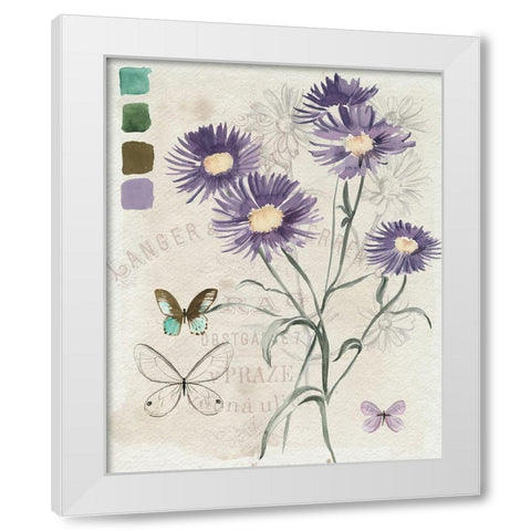 Field Notes Florals III White Modern Wood Framed Art Print by Parker, Jennifer Paxton