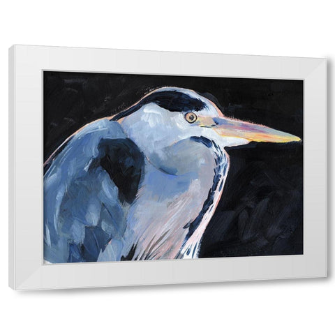 Great Heron I White Modern Wood Framed Art Print by Parker, Jennifer Paxton