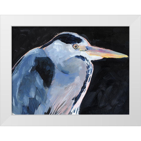 Great Heron I White Modern Wood Framed Art Print by Parker, Jennifer Paxton