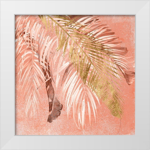 Golden Palms II White Modern Wood Framed Art Print by Parker, Jennifer Paxton