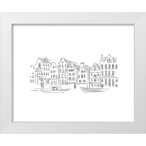 Travel Sketch III White Modern Wood Framed Art Print by Warren, Annie