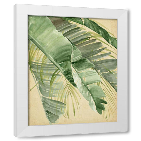 Banana Palms I White Modern Wood Framed Art Print by Parker, Jennifer Paxton